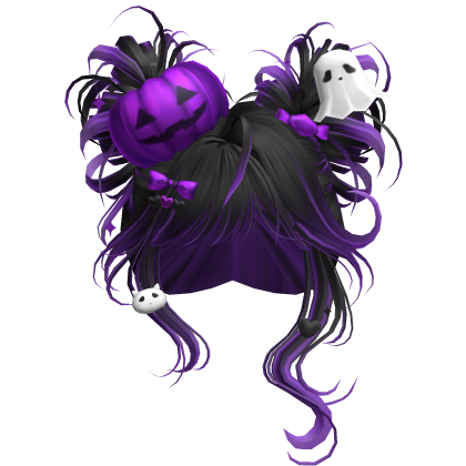 Spooky Halloween Pumpkin Buns  (Black&Purple)