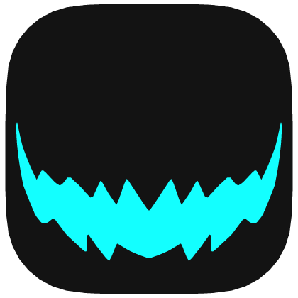 Cyan Cartoony Smile Roblox item
