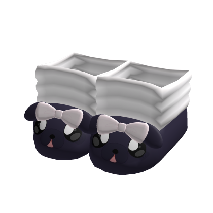 Kawaii Comfy Black Jake Slippers