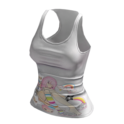 Simple Tank Top in Dokidoki Print