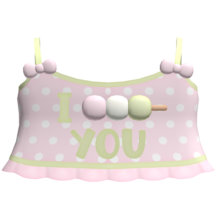 . ‿ ♡ cute pink dango tank top