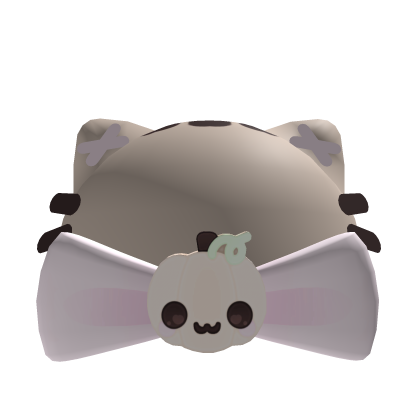 Cute Halloween Cat Beanie With Pumpkin And Bow Roblox item