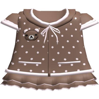 cutesy brown bear polka dots jacket w skirt thumbnail