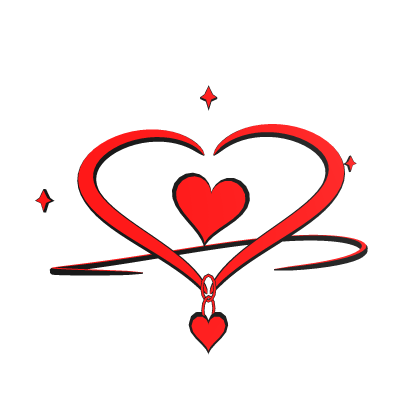 Glowing Heart Halo Red Black
