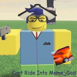 Cart ride into meme god icon