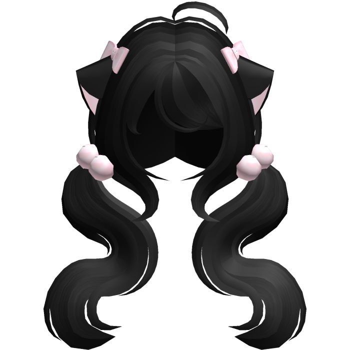 ♡ cat girl hime moe vkei pigtails in black