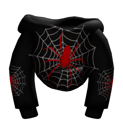 Black Designer Spider Web Male Hoodie Roblox item