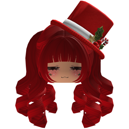 fluffy Christmas hair beret (Red)