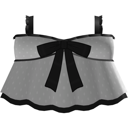 ♡ : cute black long polka dot top Roblox item
