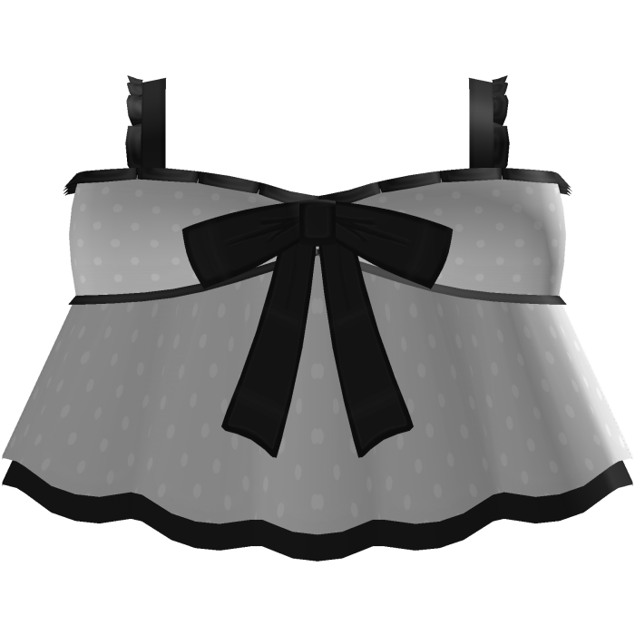 ♡ : cute black long polka dot top