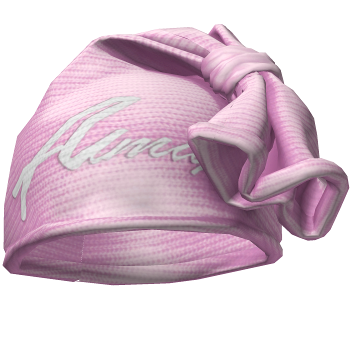 Light Pink & White Knotted Wrap Cap Beanie