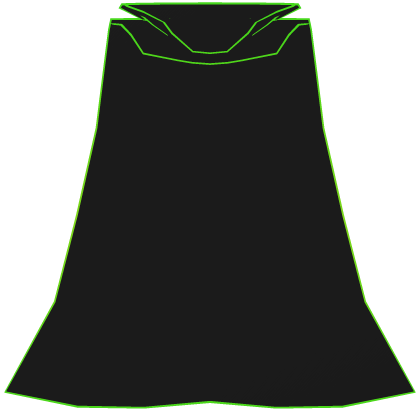 Cartoony Green Anime Neck Collar Cape Roblox item