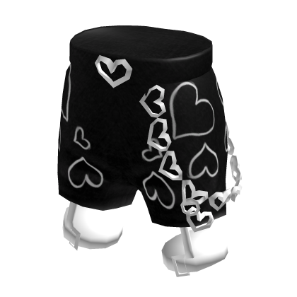 Thigh Straps Shorts With Heart Chains
