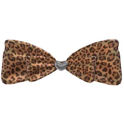 Leopard Ribbon Top Ponytail Bow Roblox item