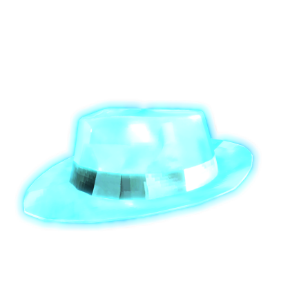 Glowing Sky Blue Fedora