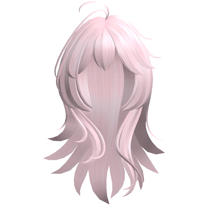 Anime Long Layered Hair w/ Wispy Bangs (Pink)