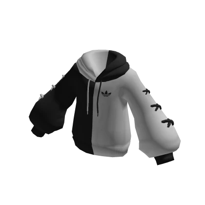 adidas Half Black Half White Oversized Hoodie Roblox Item Rolimon s