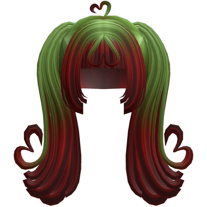 Zombie Curled Doll Swirl Heart Pigtails