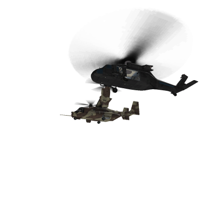 Osprey & BlackHawk Flying