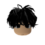 Black Messy Boy Hair w/ Face