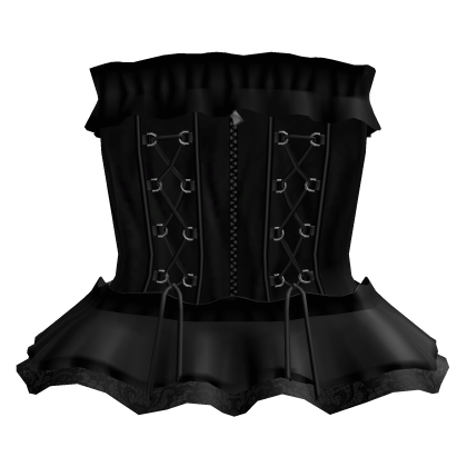 Gothic Black Laced Ruffle Dress 3.0 thumbnail