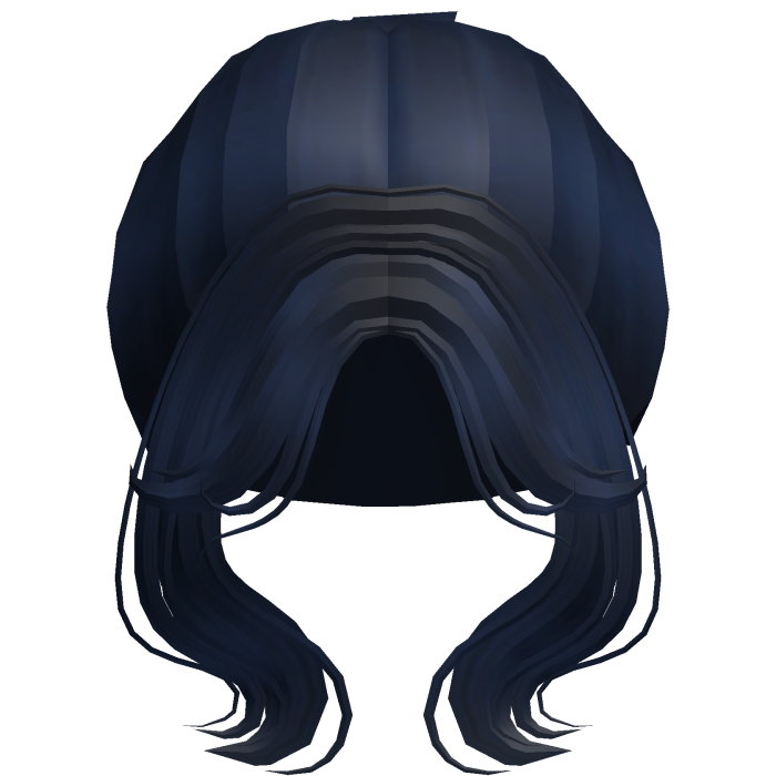 Soft Princess Wavy High Bun (Blue)