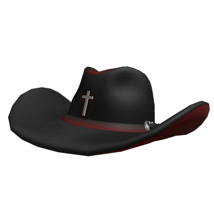 Black Red Cowboy Hat Cross Jesus Roblox item