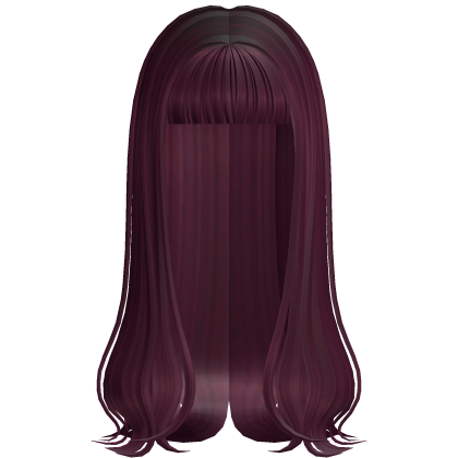 Long Sleek Model Hair w/ Bangs (Cherry Red) Roblox item