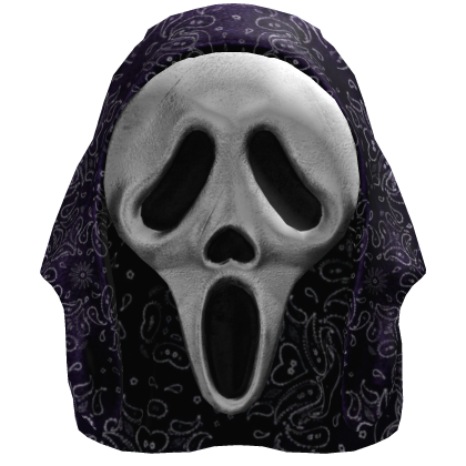 2000s Halloween Ghost Mask w/ Purple Headscarf Roblox item