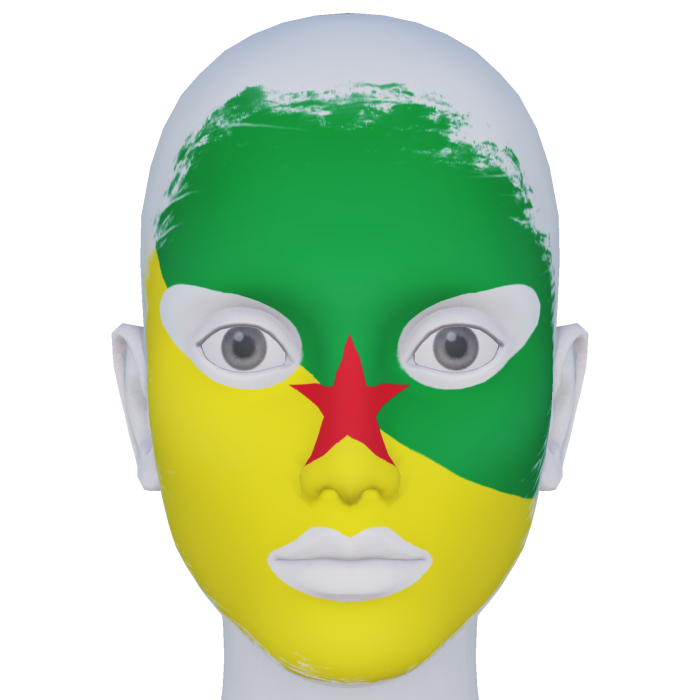 French Guiana Facepaint