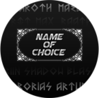 Name Selection - Roblox