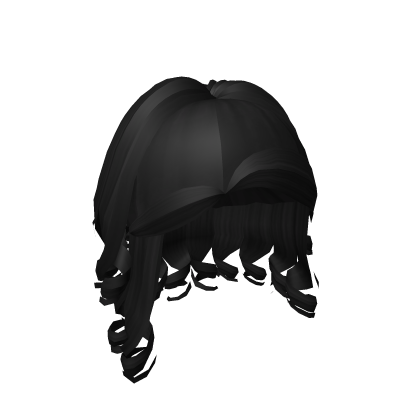 Half-Up Curly Y2K Hair Black Roblox item