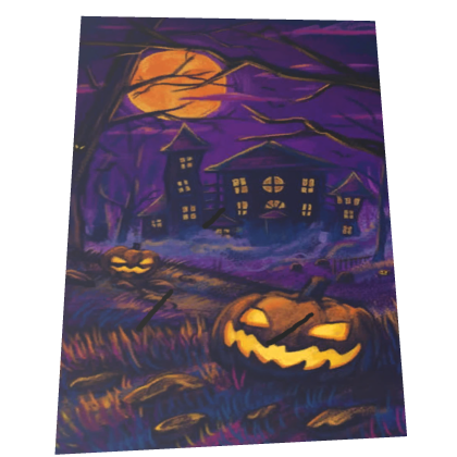 Halloween Purple Spooky Pumpkin Cape