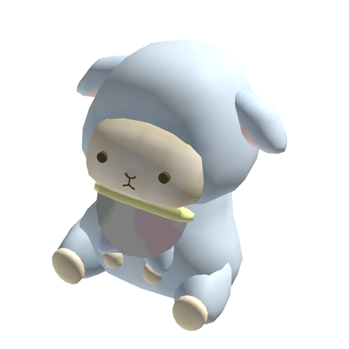 𑣲. cute kawaii holdable blue lamb plushie ୨୧