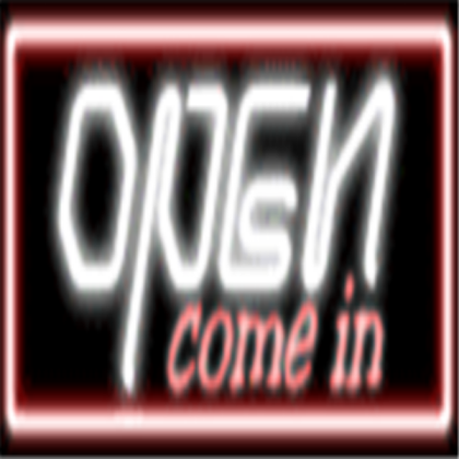 open sign Roblox decal