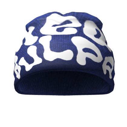Puff Print Navy Blue Beanie Roblox item