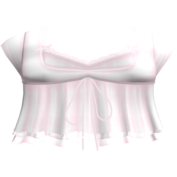 pretty gothic ruffled blouse w tank top pink