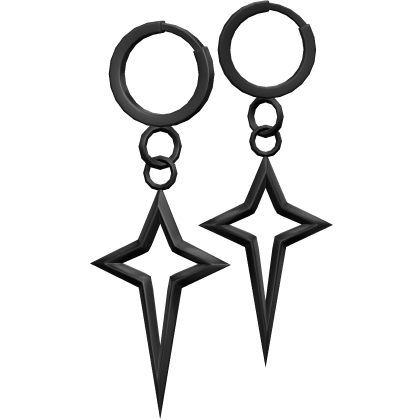 Black Y2K Cross Earrings