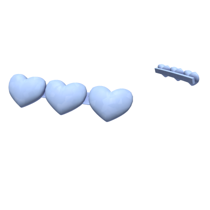 Blue Triple Heart Hair Clips Roblox item