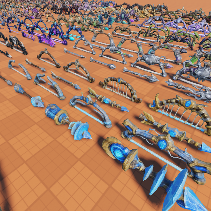 300+ Low Poly Evolving Bow & Arrow Models preview 2