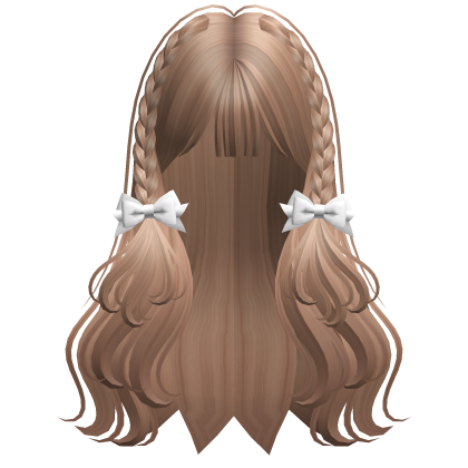 Cute Braided Hairstyle with Ribbons (Honey) Roblox item