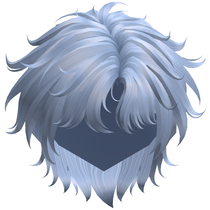 Sky Blue Fluffy Messy Korean Idol Hair