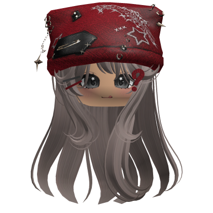 Ash Y2K Punk Beanie Girl Hair