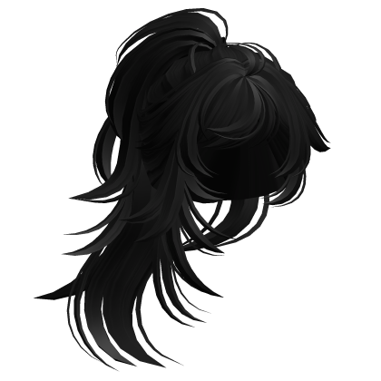 Wolfcut Windy Ponytail (Black) Roblox item