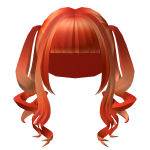 Orange Curly Pigtails