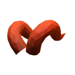 Orange Long Flow Horns