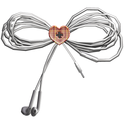 mori kei igari red earbud bow hairclip Roblox item