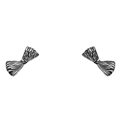 ★☆ White And Black Zebra Print Bows Roblox item