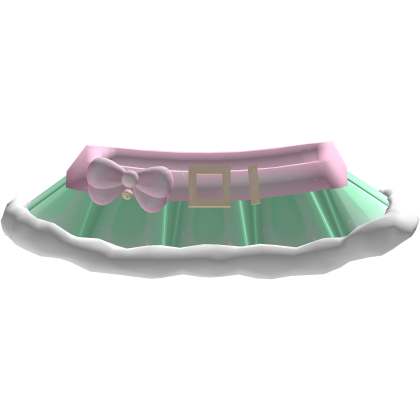 Christmas - Cute Green Santa Skirt