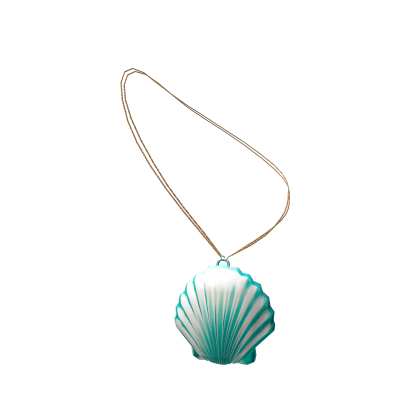 Aqua Seashell Chain Bag